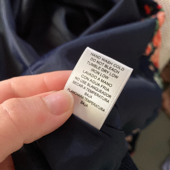 Bright Navy floral Love Tree bomber - Picture 9 of 10